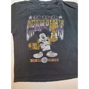 Disney‎ Mickey Mouse NBA Champions 2020 Basketball Finals T Shirt Black Size M